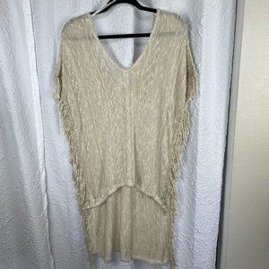 Brand New Lightweight Hi-Lo Fringe Poncho size M/L